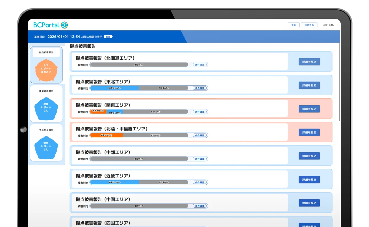 BCPortalダッシュボード画面